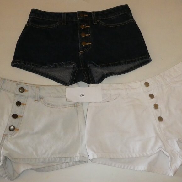 American Apparel Pants - American Apparel 3 x American Apparel Button Fly Denim Jean Shorts Sz 28